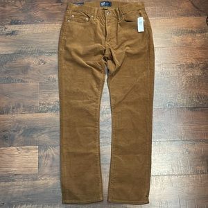 Gap Slim Fit Coffee Brown Corduroy Pants Size 30/30